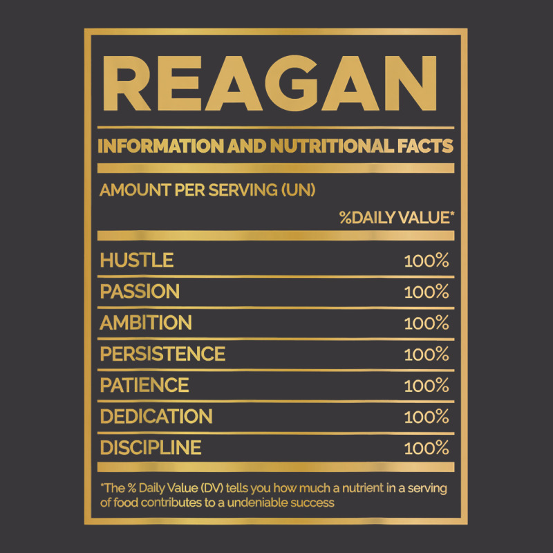 Reagan Nutrition Information Amount Per Serving T Shirt Ladies Curvy T-Shirt by abrellkfhanog8 | Artistshot