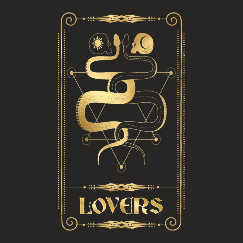 Lovers Tarot Card Occult Esoteric Spiritual Pagan Gothic T Shirt Ladies Fitted T-Shirt by hollymu | Artistshot