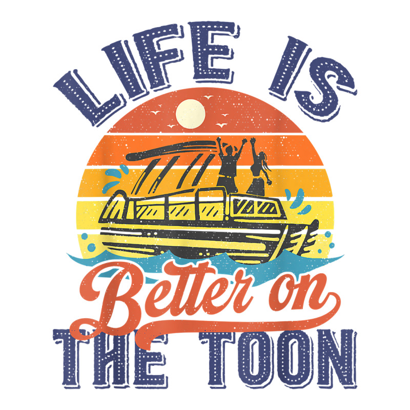 Life Is Better On The Toon Pontoon Boat Boating Vintage T Shirt Men's T-shirt Pajama Set | Artistshot