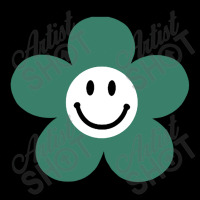 Viridian Green Daisy Smile Face Flower Adjustable Cap | Artistshot