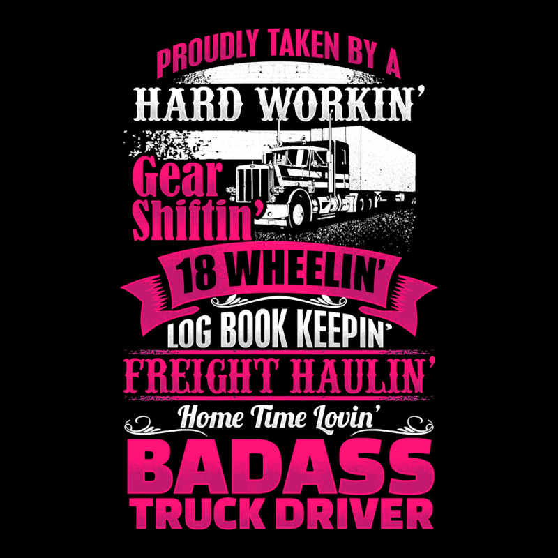 Truck Lover Trucker Proudly Taken By Badass Truck Driver Husband Wife Adjustable Cap by circularflap | Artistshot