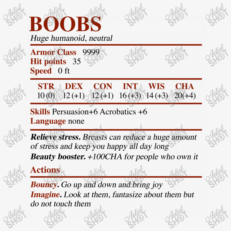 Dnd  Boobs Homebrew Ladies Fitted T-Shirt by hoainv | Artistshot