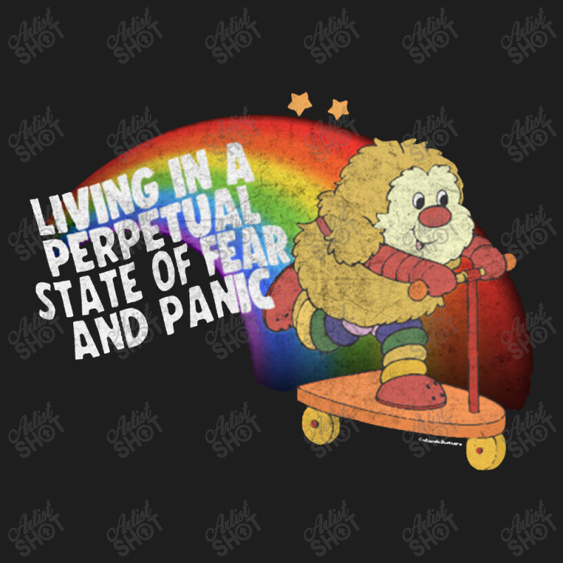 Living In A Perpetual State Of Fear & Panic Retro 80s Style Cartoon Classic T-shirt by bedaopini | Artistshot