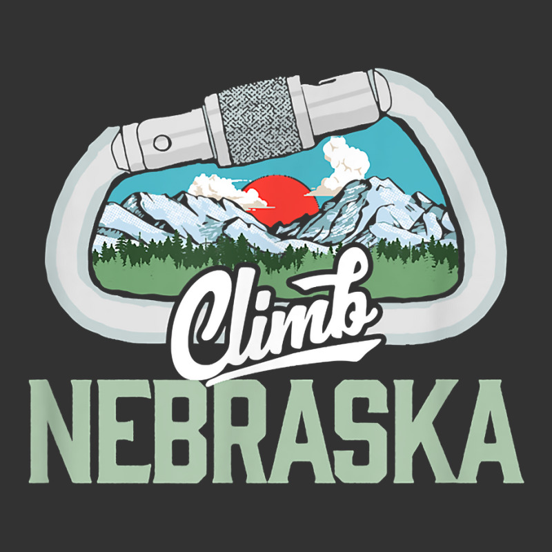 Climb Nebraska Retro Rock Climbing Vintage Carabiner Graphic T Shirt Baby Bodysuit | Artistshot