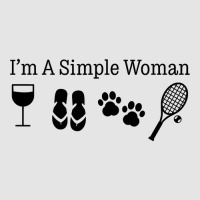 Womens I'm A Simple Woman Wine Flip Flops Dog Paw Tennis Gift T Shirt Medium-length Apron | Artistshot