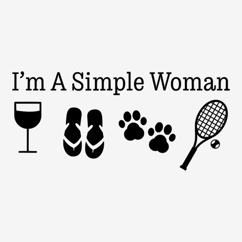 Womens I'm A Simple Woman Wine Flip Flops Dog Paw Tennis Gift T Shirt Pin-back Button | Artistshot