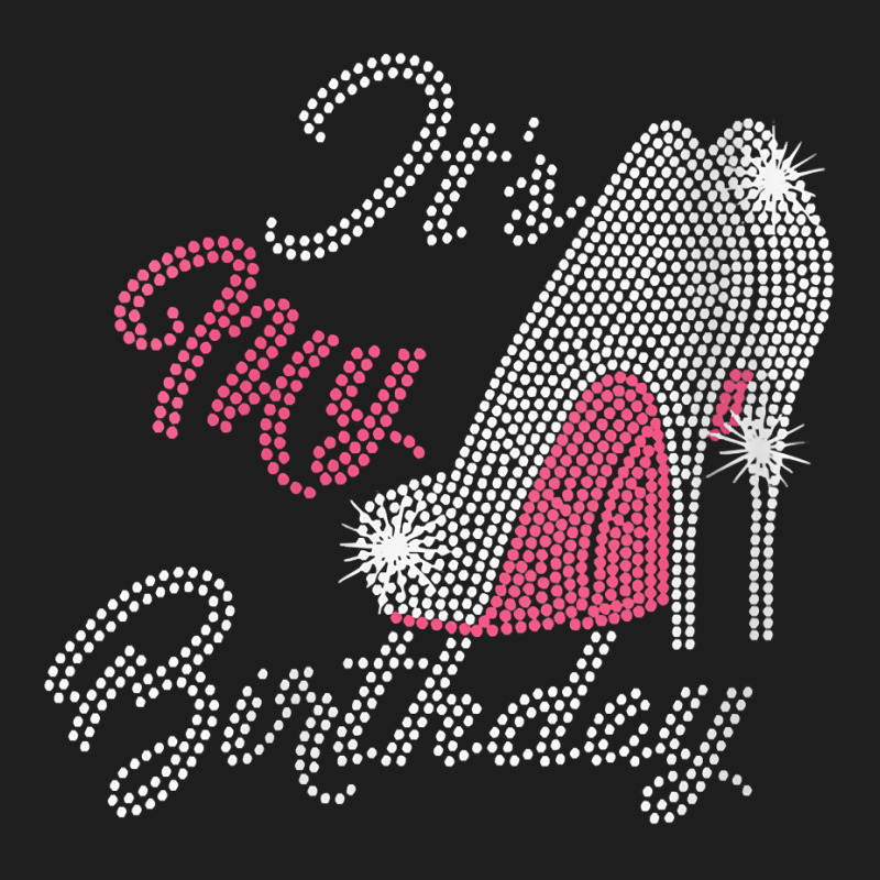 Womens It's My Birthday Cursive Shoes Bling Rhinestone Tee V Neck T Sh Classic T-shirt by lorebrend | Artistshot