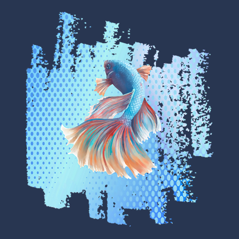 Beta Fish T  Shirt Beta Fish Blue With Rainbow Tail On Blue T  Shirt Men Denim Jacket | Artistshot