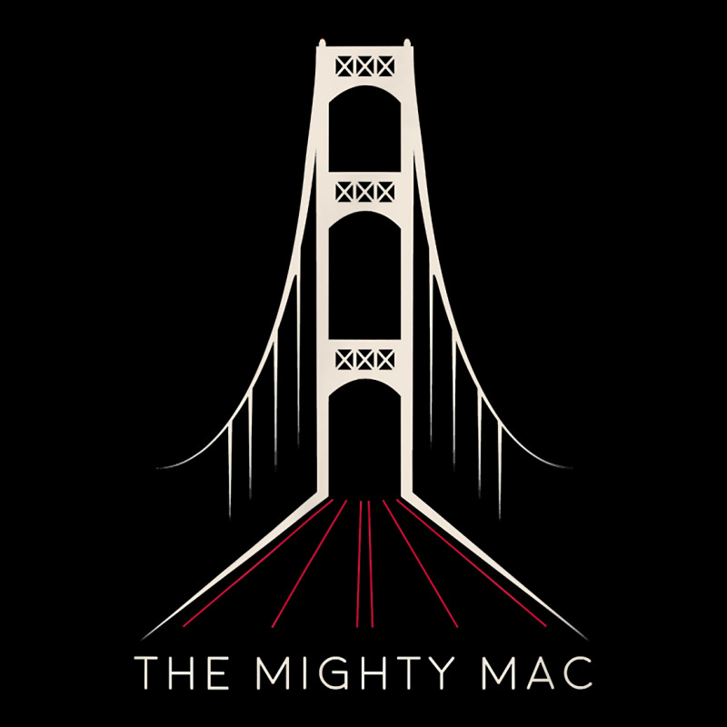 Michigan's Mackinac Bridge   The Mighty Mac T Shirt Cropped Hoodie by ReagerAero | Artistshot