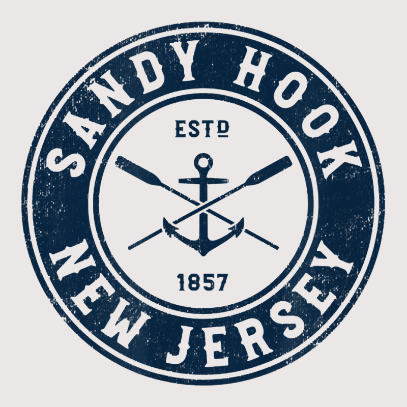 Sandy Hook New Jersey Nj Vintage Boat Anchor & Oars T Shirt Pocket T-Shirt by ReagerAero | Artistshot