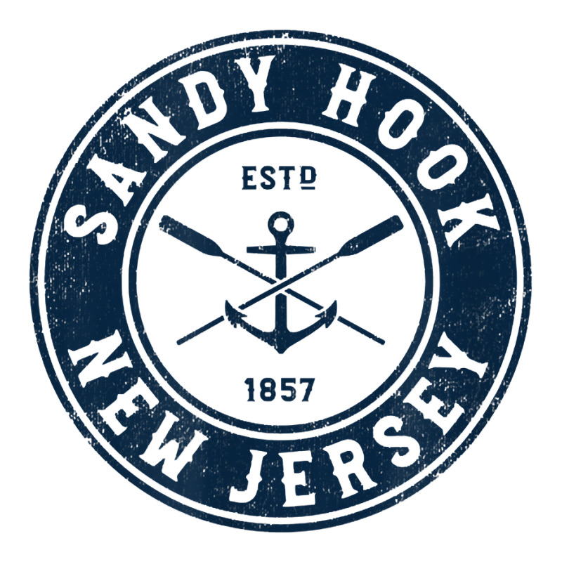 Sandy Hook New Jersey Nj Vintage Boat Anchor & Oars T Shirt Crewneck Sweatshirt by ReagerAero | Artistshot