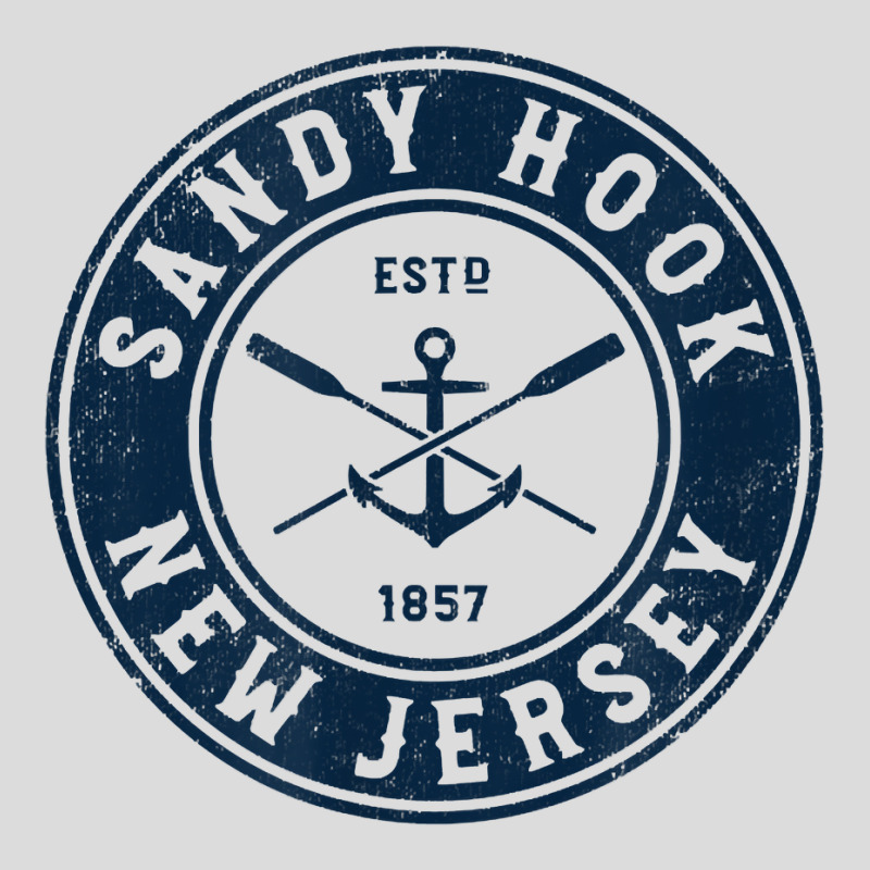 Sandy Hook New Jersey Nj Vintage Boat Anchor & Oars T Shirt Men's Polo Shirt by ReagerAero | Artistshot