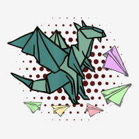 Origami Japanese Art Dragons And Paper Planes Origami T Shirt Oval Patch | Artistshot