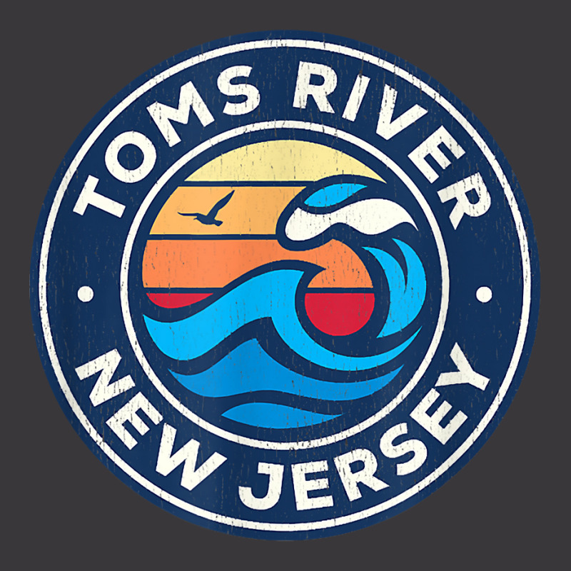 Toms River New Jersey Nj Vintage Nautical Waves Design T Shirt Ladies Curvy T-Shirt by BeanblossomSheldon | Artistshot