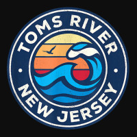 Toms River New Jersey Nj Vintage Nautical Waves Design T Shirt Crop Top | Artistshot