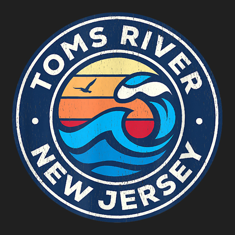 Toms River New Jersey Nj Vintage Nautical Waves Design T Shirt Ladies Polo Shirt by BeanblossomSheldon | Artistshot