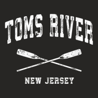 Toms River New Jersey Vintage Nautical Crossed Oars T Shirt Ladies Fitted T-shirt | Artistshot