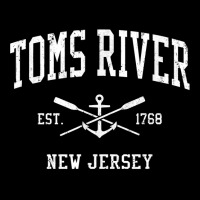 Toms River Nj Vintage Crossed Oars & Boat Anchor Sports T Shirt Women's V-neck T-shirt | Artistshot