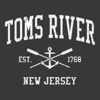 Toms River Nj Vintage Crossed Oars & Boat Anchor Sports T Shirt Ladies Curvy T-shirt | Artistshot