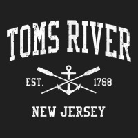 Toms River Nj Vintage Crossed Oars & Boat Anchor Sports T Shirt Ladies Polo Shirt | Artistshot