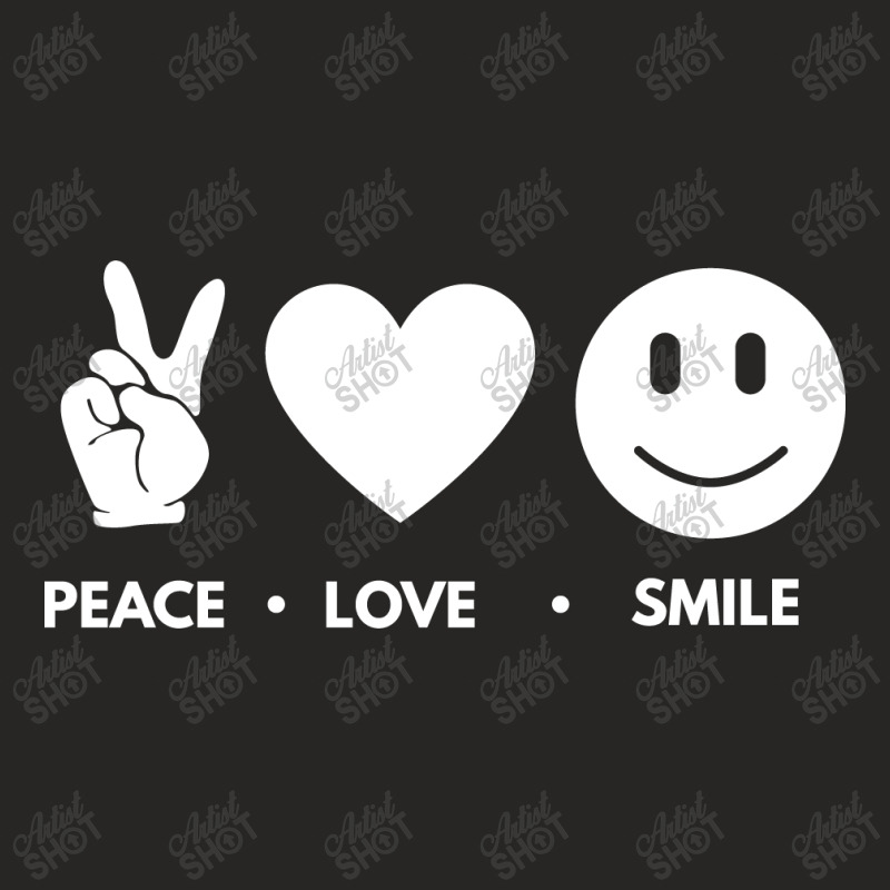 Peace Love Smile Ladies Fitted T-Shirt by blackacturus | Artistshot