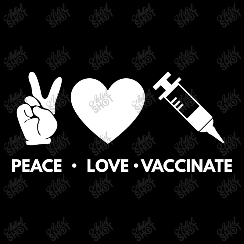 Peace Love Vaccinate Fleece Short | Artistshot