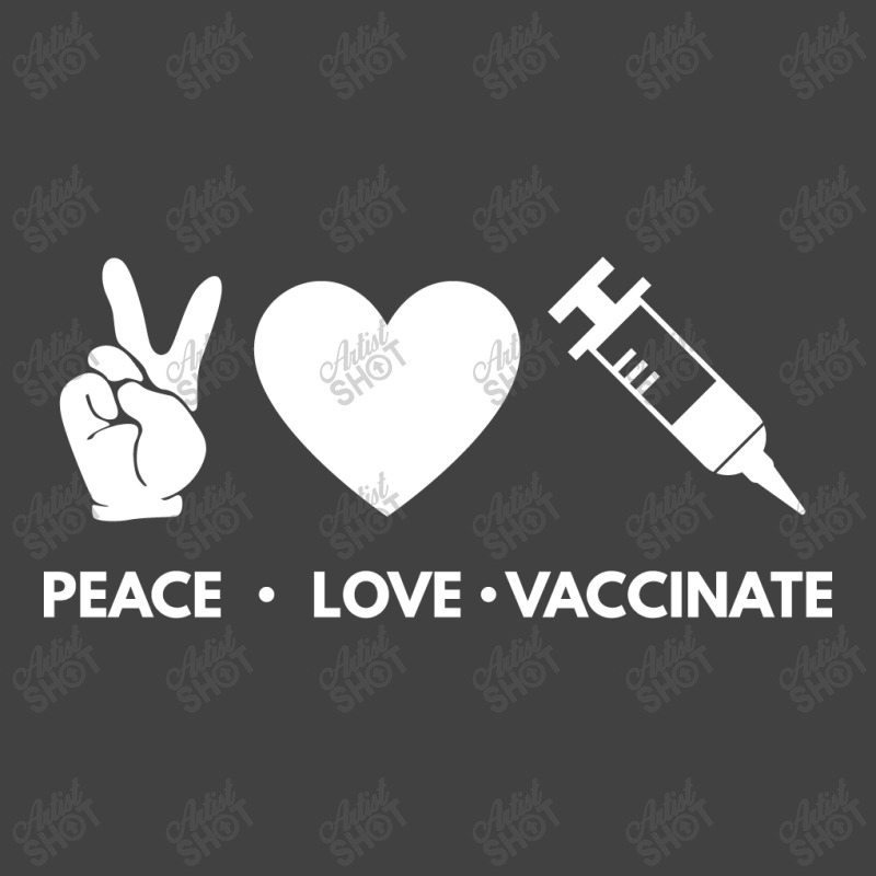 Peace Love Vaccinate Vintage T-shirt | Artistshot