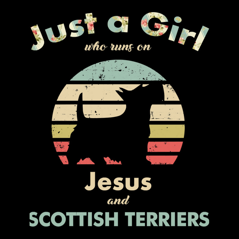 Dog Just A Girl Who Runs On Jesus And Scottish Terrier Puppy Pet Paw Fleece Short by circularflap | Artistshot