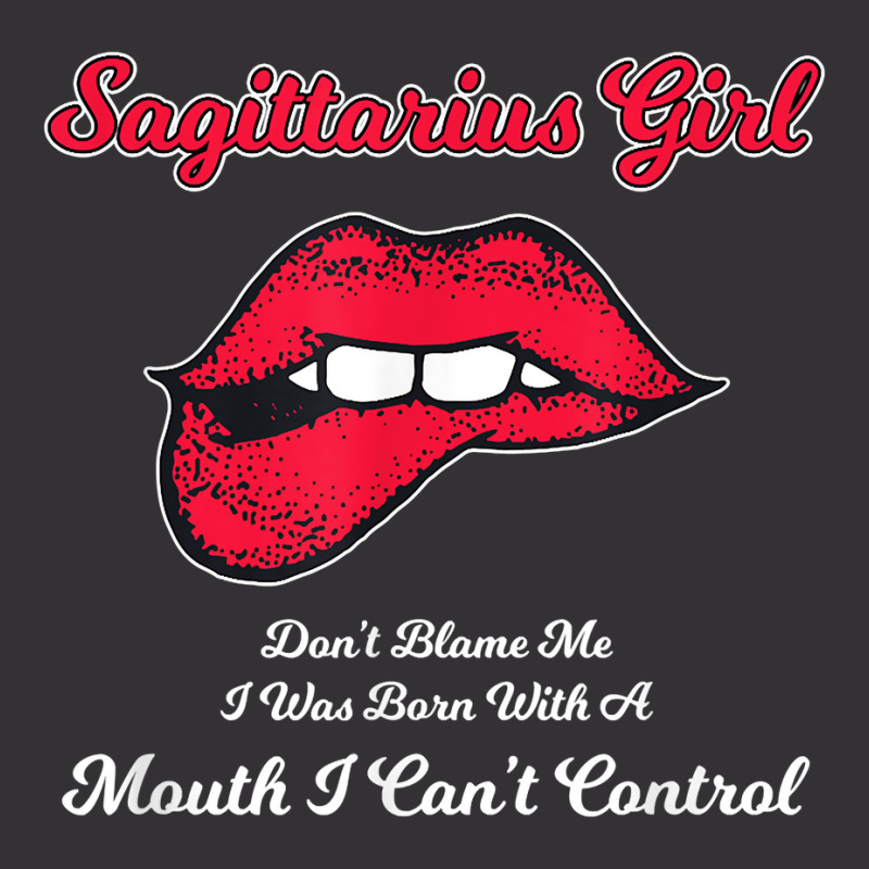 Sagittarius Girl Mouth I Can't Control Birthday Design T Shirt Vintage Short | Artistshot