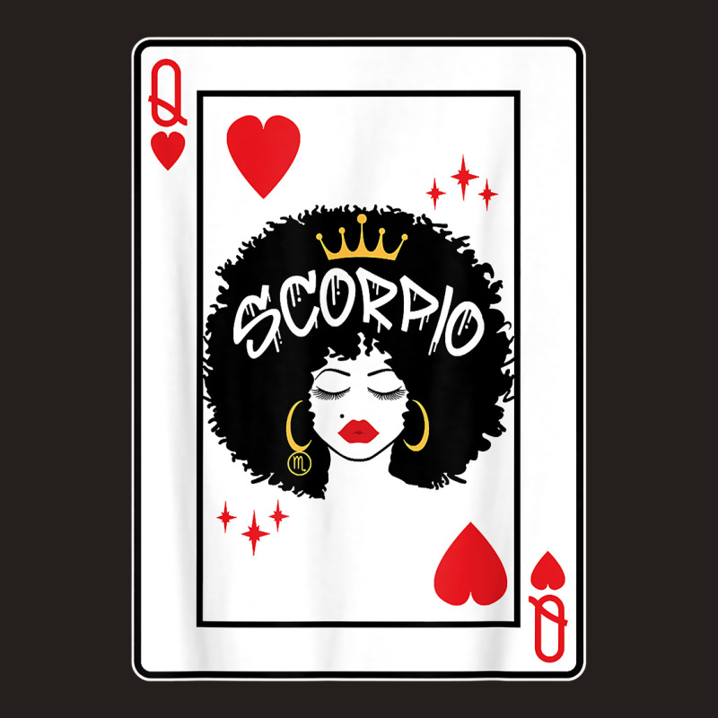 Scorpio Astrology Black Queen Hearts Blackjack Cards Poker T Shirt Tank Top | Artistshot