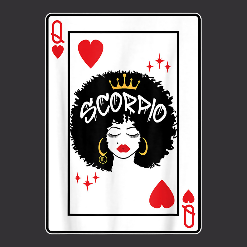 Scorpio Astrology Black Queen Hearts Blackjack Cards Poker T Shirt Vintage Hoodie And Short Set | Artistshot