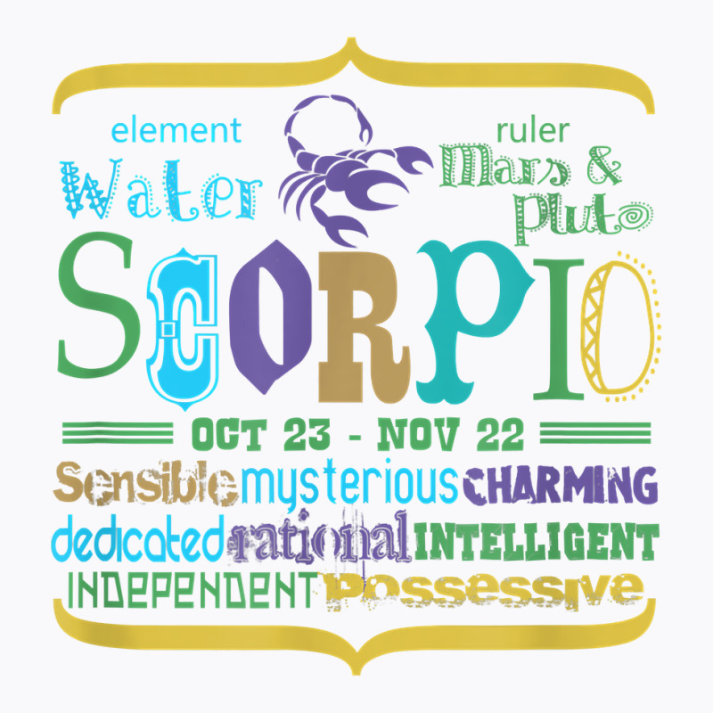 Scorpio Zodiac Astrology Horoscope Birthday Apparel Gift T Shirt T-shirt | Artistshot