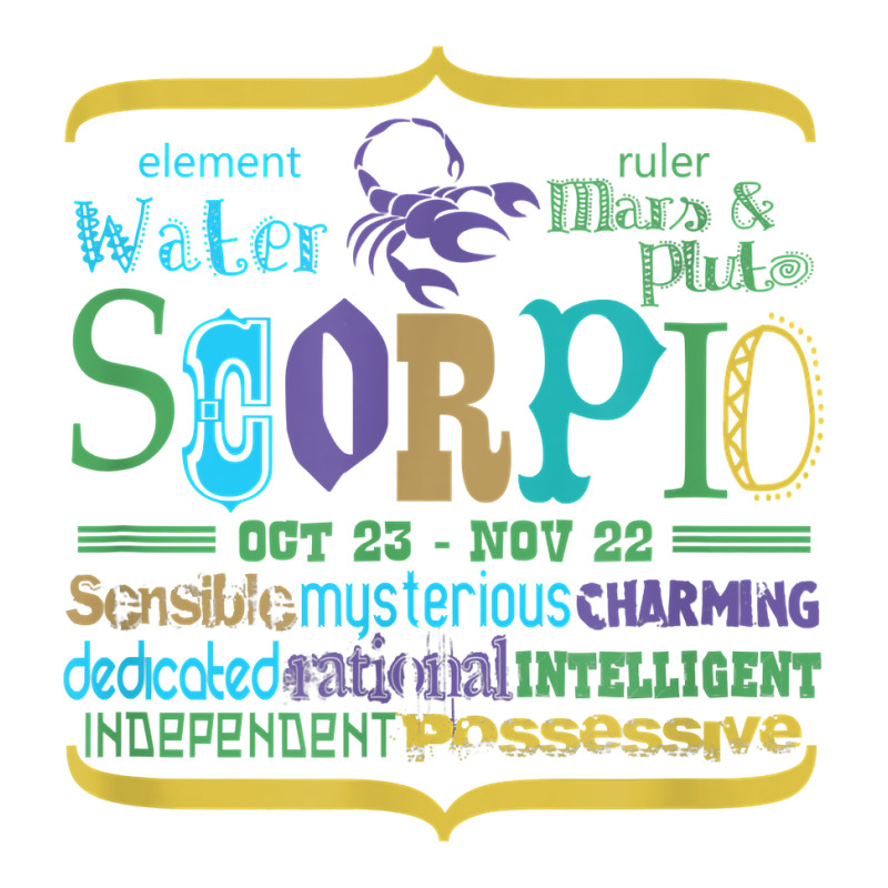 Scorpio Zodiac Astrology Horoscope Birthday Apparel Gift T Shirt Unisex Hoodie | Artistshot