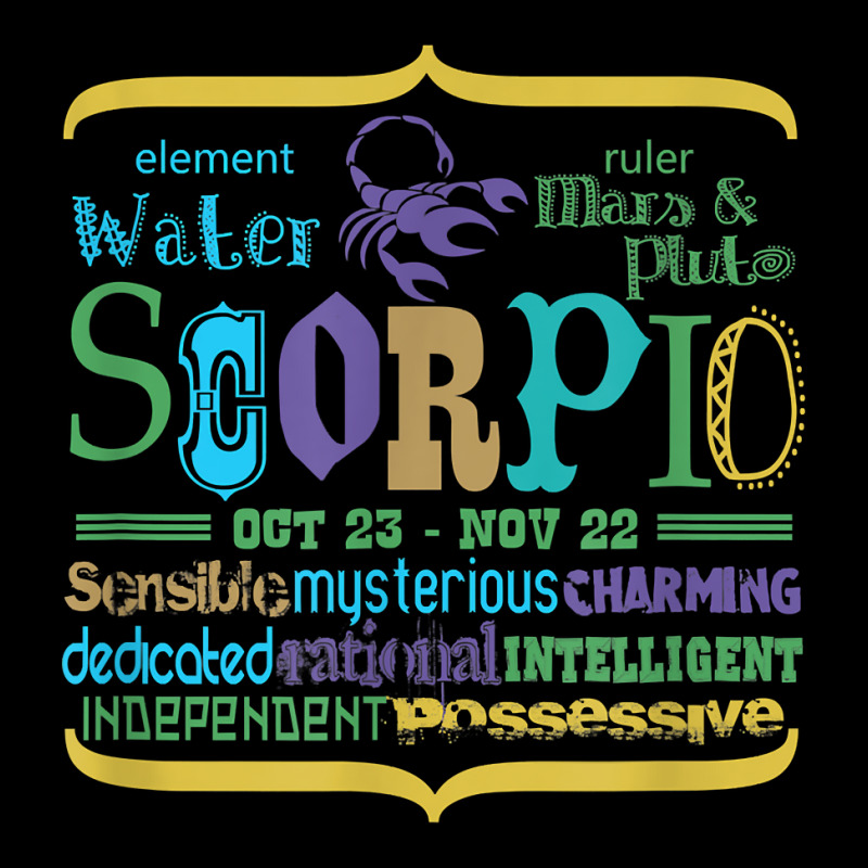 Scorpio Zodiac Astrology Horoscope Birthday Apparel Gift T Shirt Zipper Hoodie | Artistshot