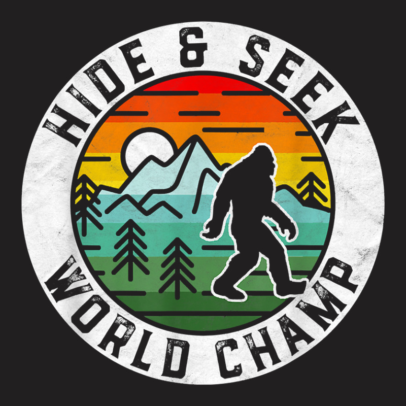 Bigfoot Hide & Seek World Champ Sasquatch Silhouette T Shirt T-Shirt by longduong89 | Artistshot