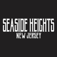 Seaside Heights New Jersey Vintage Text Pink W White Print T Shirt T-shirt | Artistshot