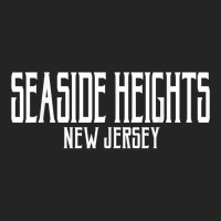 Seaside Heights New Jersey Vintage Text Pink W White Print T Shirt 3/4 Sleeve Shirt | Artistshot