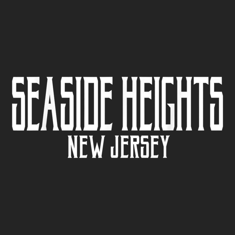 Seaside Heights New Jersey Vintage Text Pink W White Print T Shirt 3/4 Sleeve Shirt | Artistshot