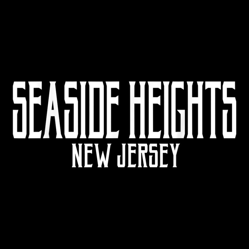 Seaside Heights New Jersey Vintage Text Pink W White Print T Shirt Men's Long Sleeve Pajama Set | Artistshot