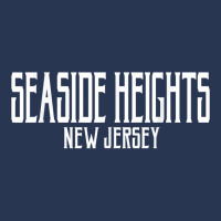 Seaside Heights New Jersey Vintage Text Pink W White Print T Shirt Men Denim Jacket | Artistshot