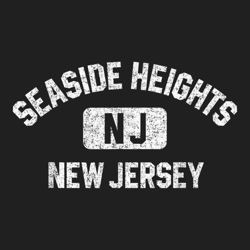 Seaside Heights Nj New Jersey Gym Style Distress White Print T Shirt T-shirt | Artistshot