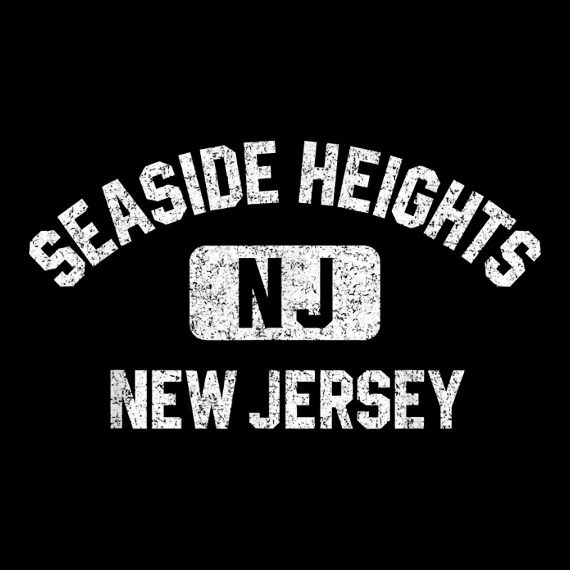 Seaside Heights Nj New Jersey Gym Style Distress White Print T Shirt Pocket T-shirt | Artistshot