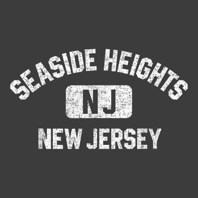 Seaside Heights Nj New Jersey Gym Style Distress White Print T Shirt Men's Polo Shirt | Artistshot