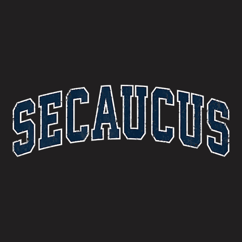 Secaucus New Jersey Nj Vintage Sports Design Navy Design T Shirt T-shirt | Artistshot