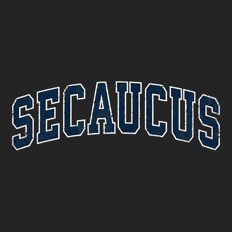 Secaucus New Jersey Nj Vintage Sports Design Navy Design T Shirt 3/4 Sleeve Shirt | Artistshot