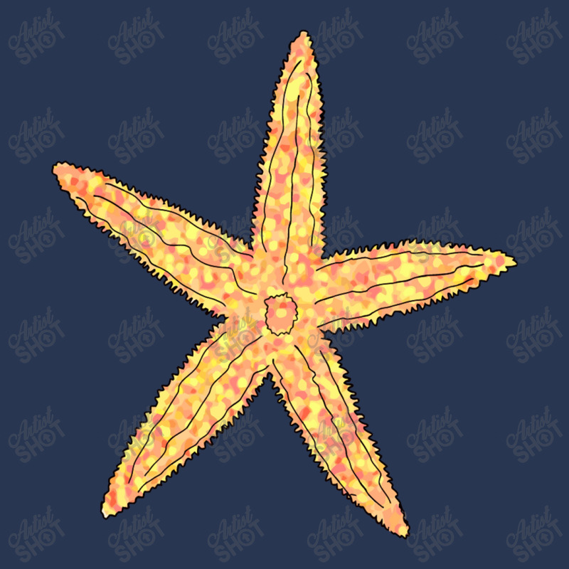 Yellow And Orange Starfish Men Denim Jacket | Artistshot