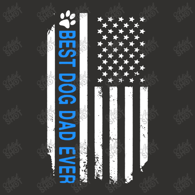 Best Dog Dad Ever American Flag Champion Hoodie | Artistshot