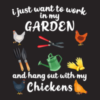 Chicken Chick I Just Want To Work In My Garden And Hang Out Chicken 28 Vintage Cap | Artistshot