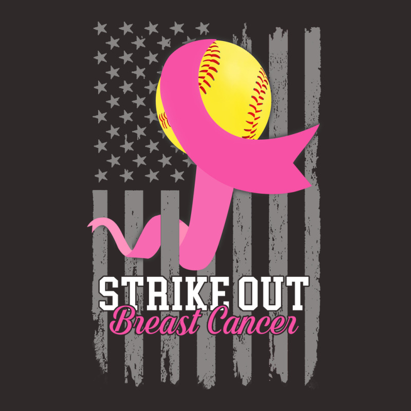 Breast Cancer Softball Strike Out Flag Cancer Survivor Awareness Racerback Tank by circularflap | Artistshot