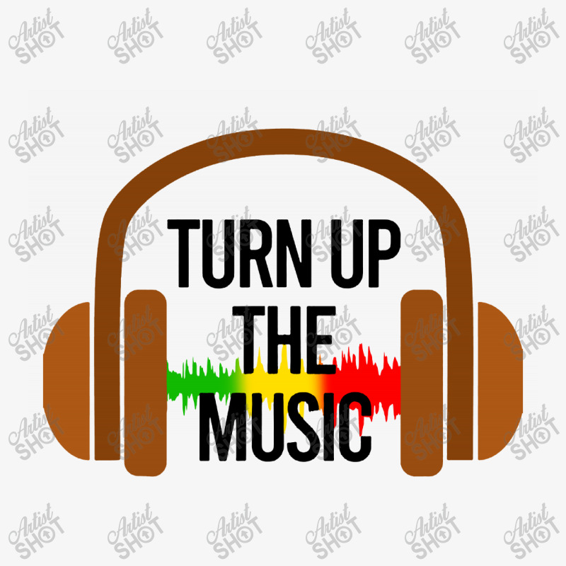 Turn Up The Music Headphones Ladies Fitted T-Shirt by THT | Artistshot